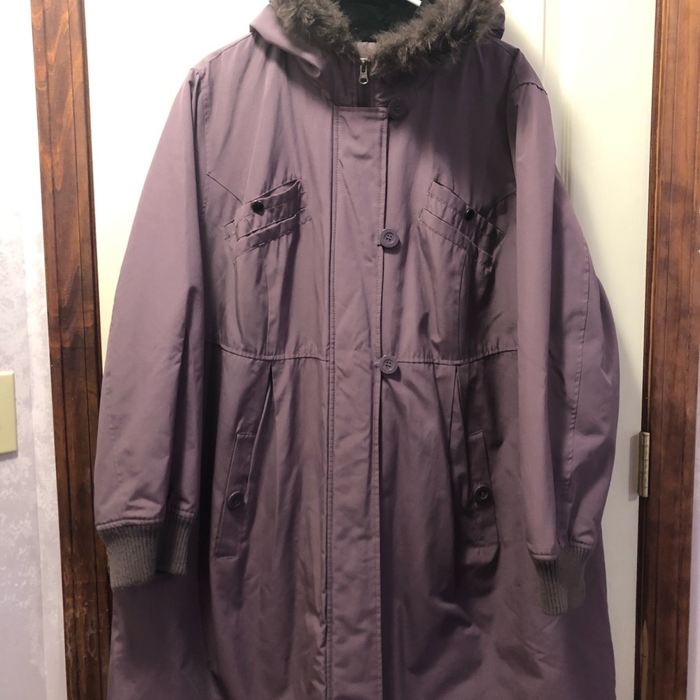 3/4 length 1X Heather purple coat - Weather Solutions